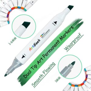 ArtBeek 40/60/80 Color Sketching Art Markers Dual Tips Brush Pen Set Artist Markers For Manga School Art Supplies Office Supplies